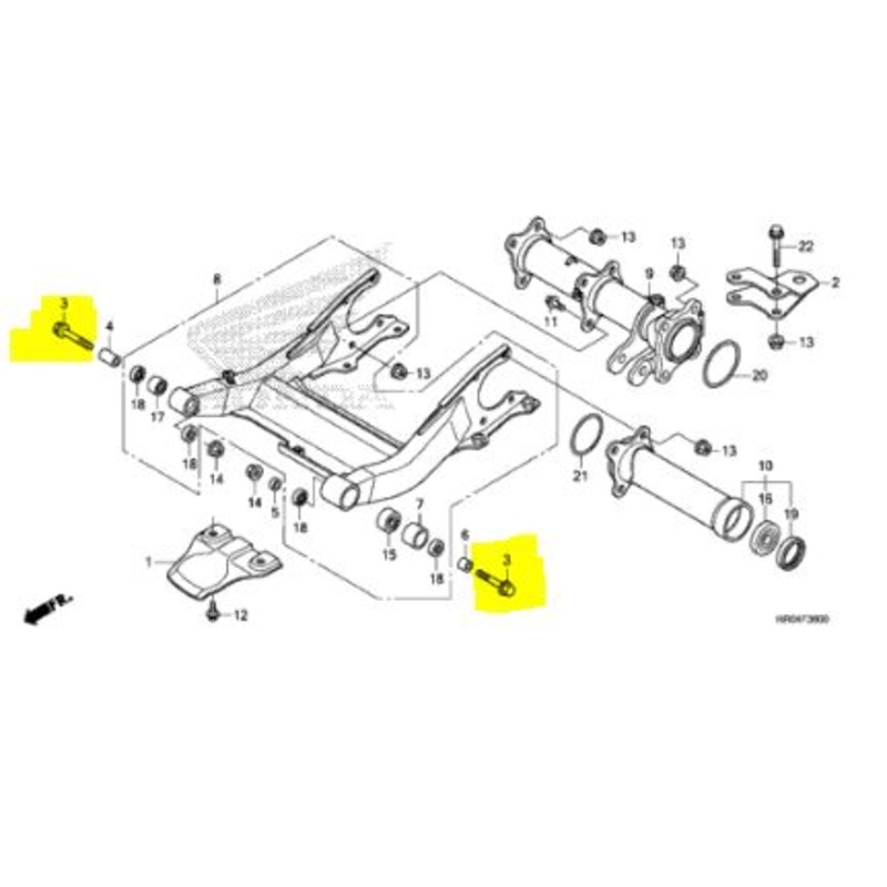 HONDA TRX500FM SWINGARM BOLT