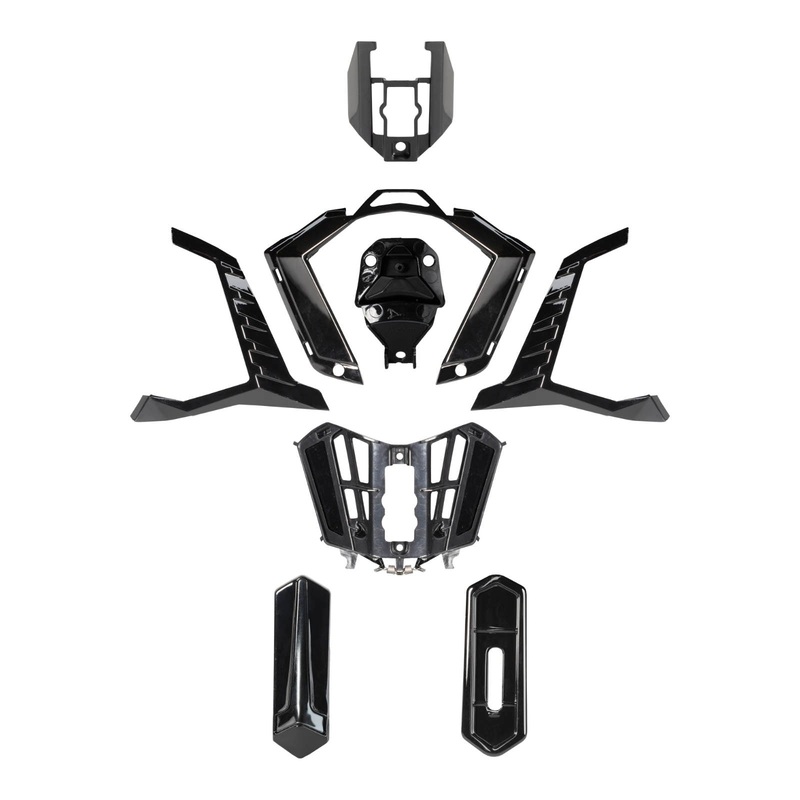LS2 MX701 Explorer Air Vent Chin – Gloss Black