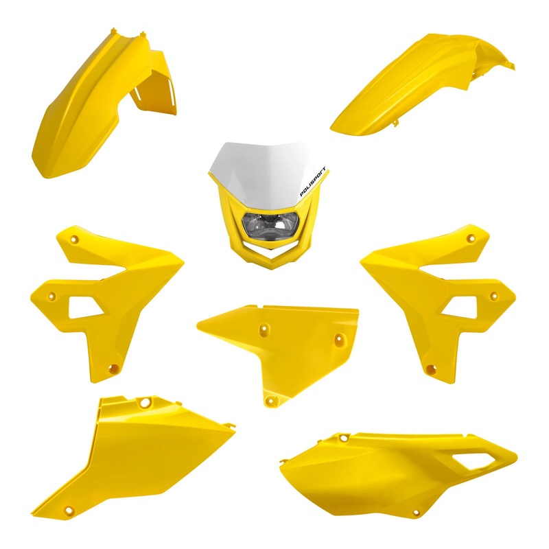 Polisport Restyling Kit with Headlight Suzuki DR-Z400 ’00-’24 – Yellow