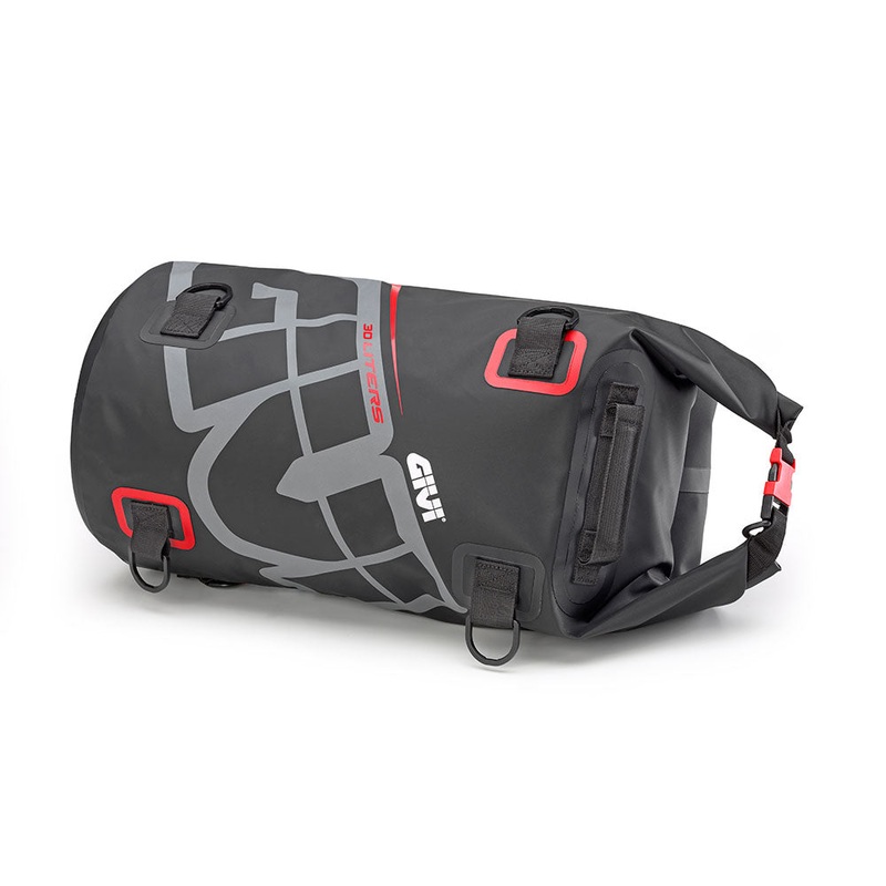 Givi EA114 30 lt Waterproof Seat/Tail Bag – GREY/RED