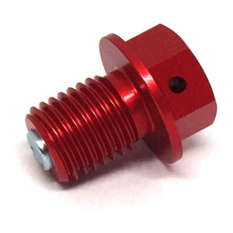 Zeta Magnetic Drain Bolt M12x1.5×15 – Red
