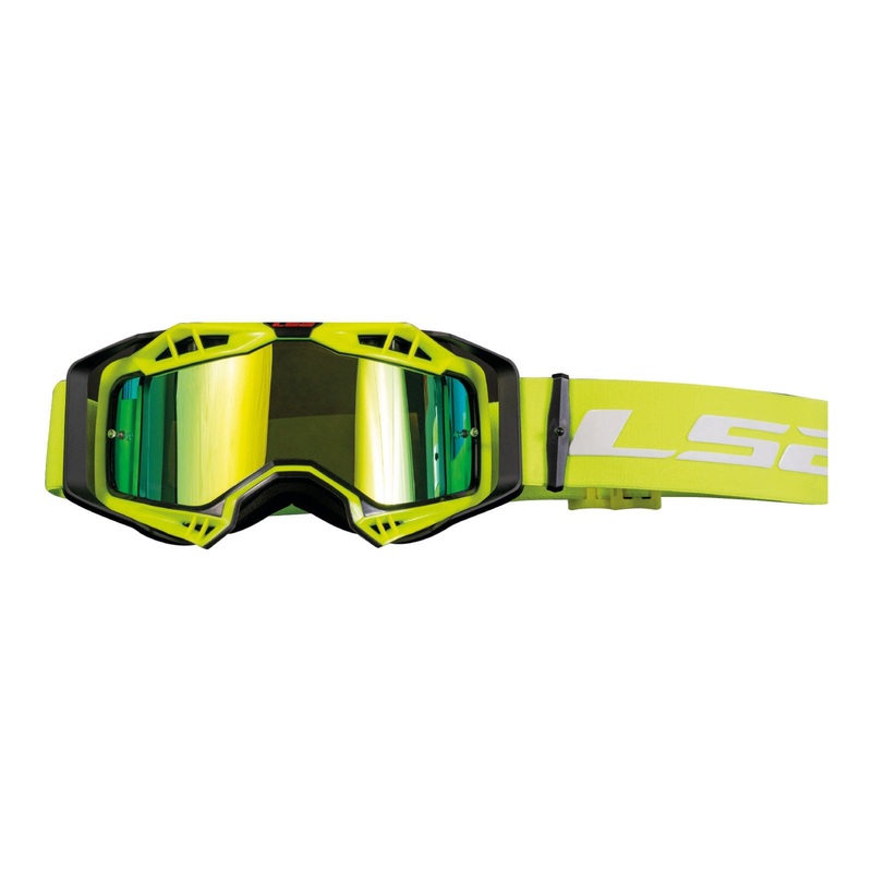 LS2 Aura Pro Goggle – Yellow with Iridium Lens