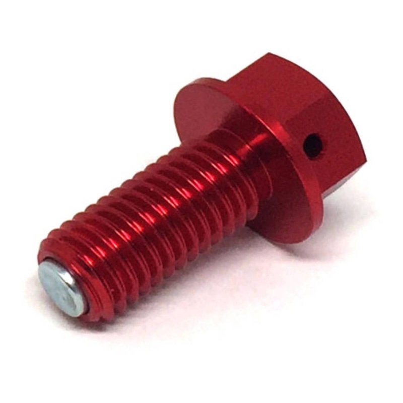 Zeta Magnetic Drain Bolt M10x1.5×22 – Red