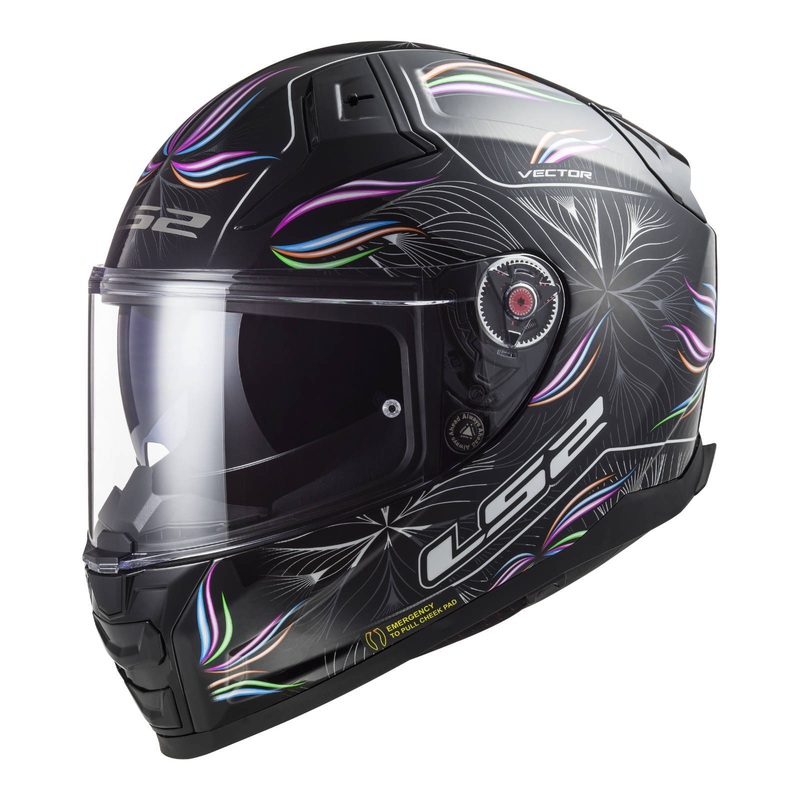 LS2 FF811 Vector II Tropical Helmet – Black / White