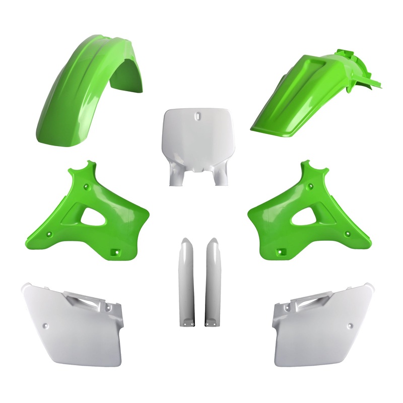 Polisport Full MX Kit Kawasaki KX125/250 (’96-’98) – OEM Green / White