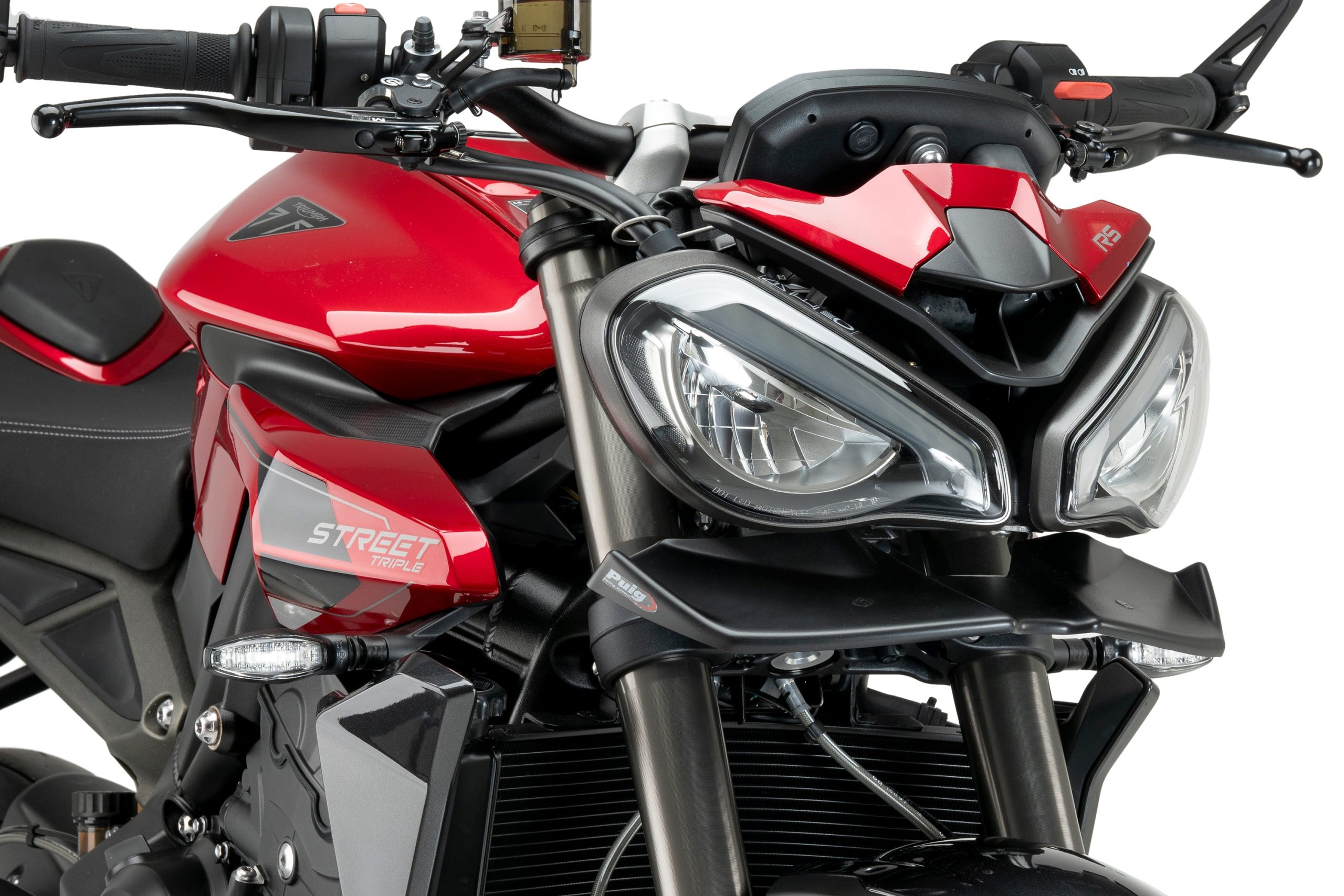 Puig Downforce Naked Front Spoilers Triumph Speed Triple 1200 RS 2021-