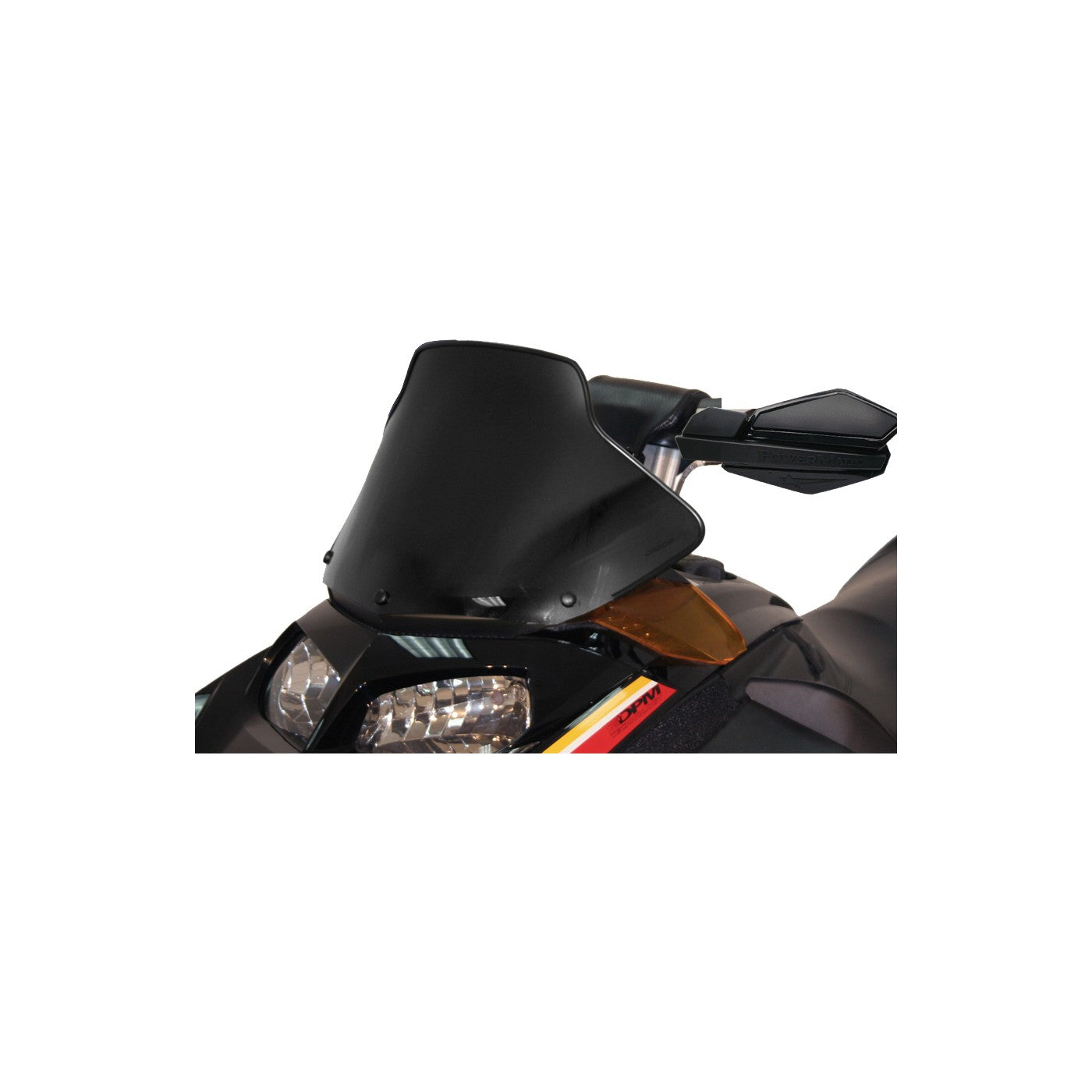 POWERMADD COBRA W/S MID MATTE BLK 11" S-D REV HOOD MTD FLYSCREEN - 10-13033