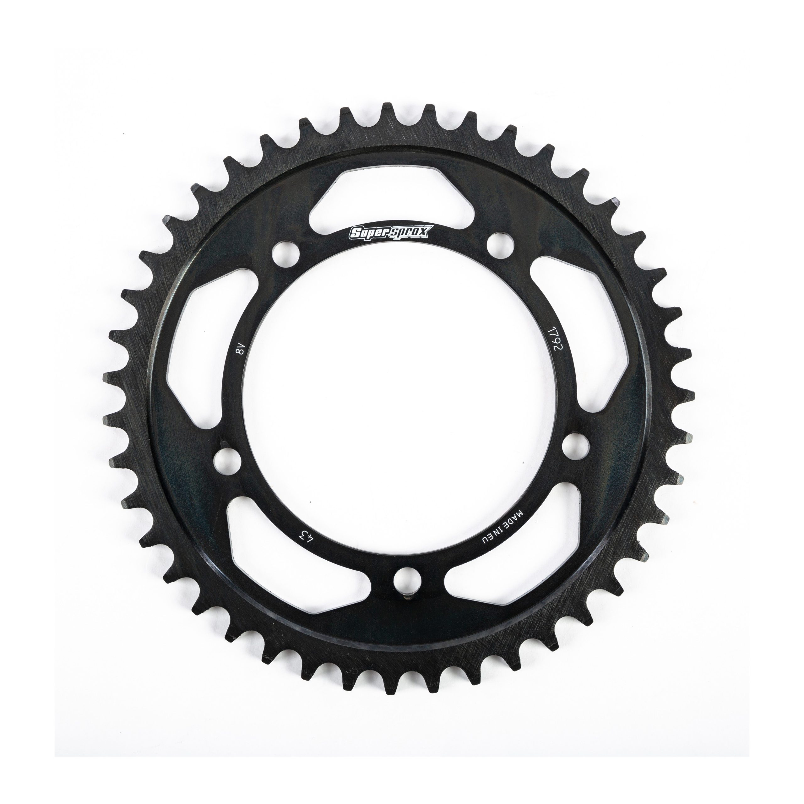 SUPERSPROX REAR EDGE SPROCKET STEEL 43T-525 BLK HAY/SUZ/TRI - 109-179243