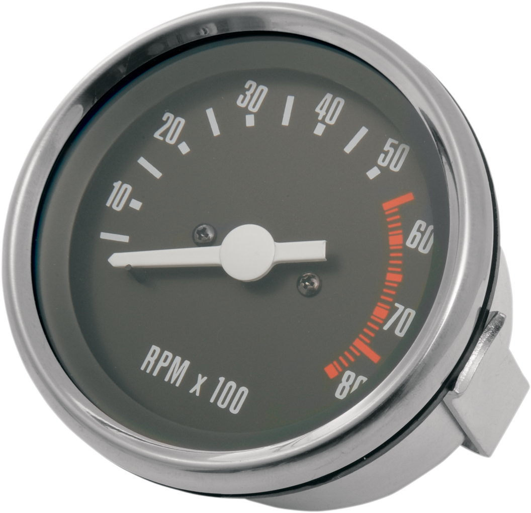DRAG SPECIALTIES OE Style Tachometer - Stainless Steel Bezel - 2.75" Diameter