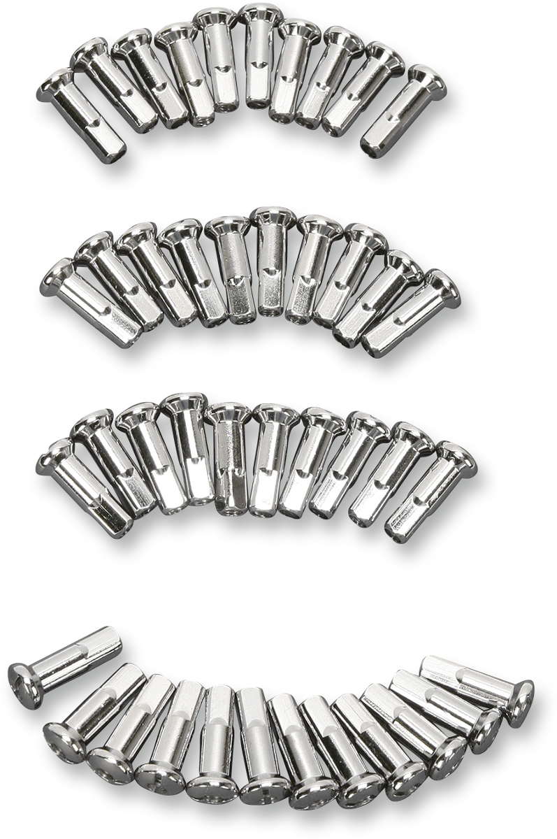 DRAG SPECIALTIES Spoke Nipples - Chrome - Extra Long - 40 Pack