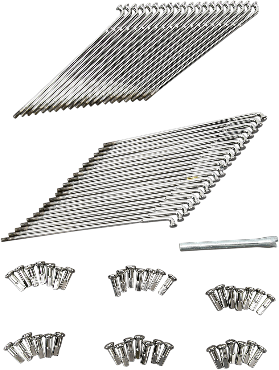DRAG SPECIALTIES Spoke Set - Drop Center - Front - Chrome - 21"