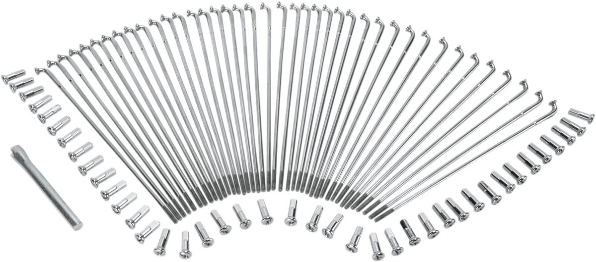 DRAG SPECIALTIES Spoke Set - Drop Center - Front / Rear - Stainless Steel - 16"