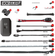 XK GLOW 34PC XKCHROME RGB UTV KIT XK-UTV-ADV