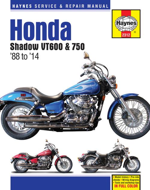 Haynes Repair/Service Manual '88-14 Honda Shadow VT600/750 (M2312)