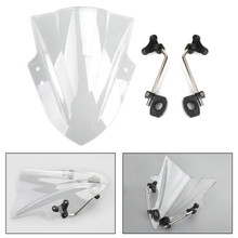 Universal 7/8" 22mm Handlebar ABS Plastic Motorcycle Windshield WindScreen Clear