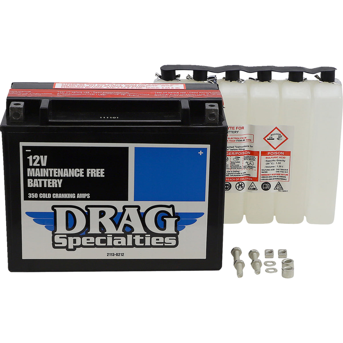Drag Specialties YTX Battery For Harley Touring 1980-1996