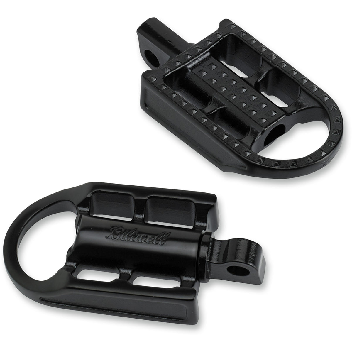 BILTWELL Mushman Footpegs Standard - Black Electroplated