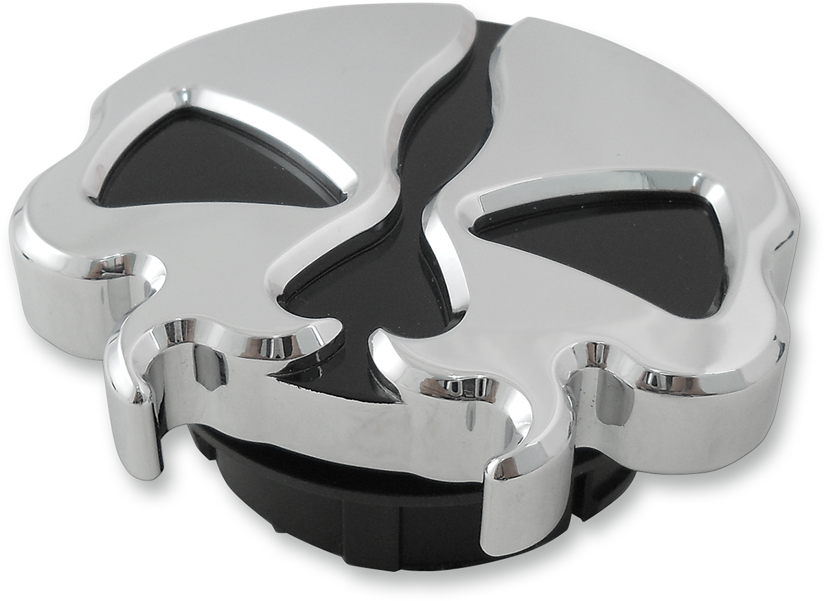 DRAG SPECIALTIES Split Skull Gas Cap - Dummy - Chrome - '96-'26