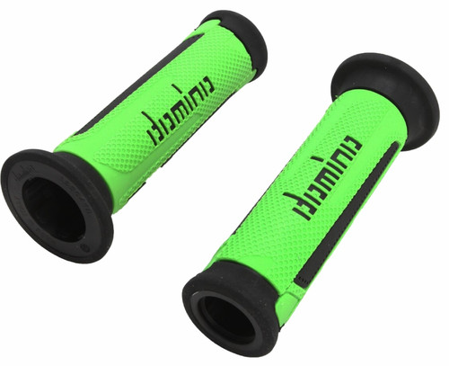 Domino Turismo Handlebar Grips - Twist Throttle - Green/Black (A35041C4044C7-0)