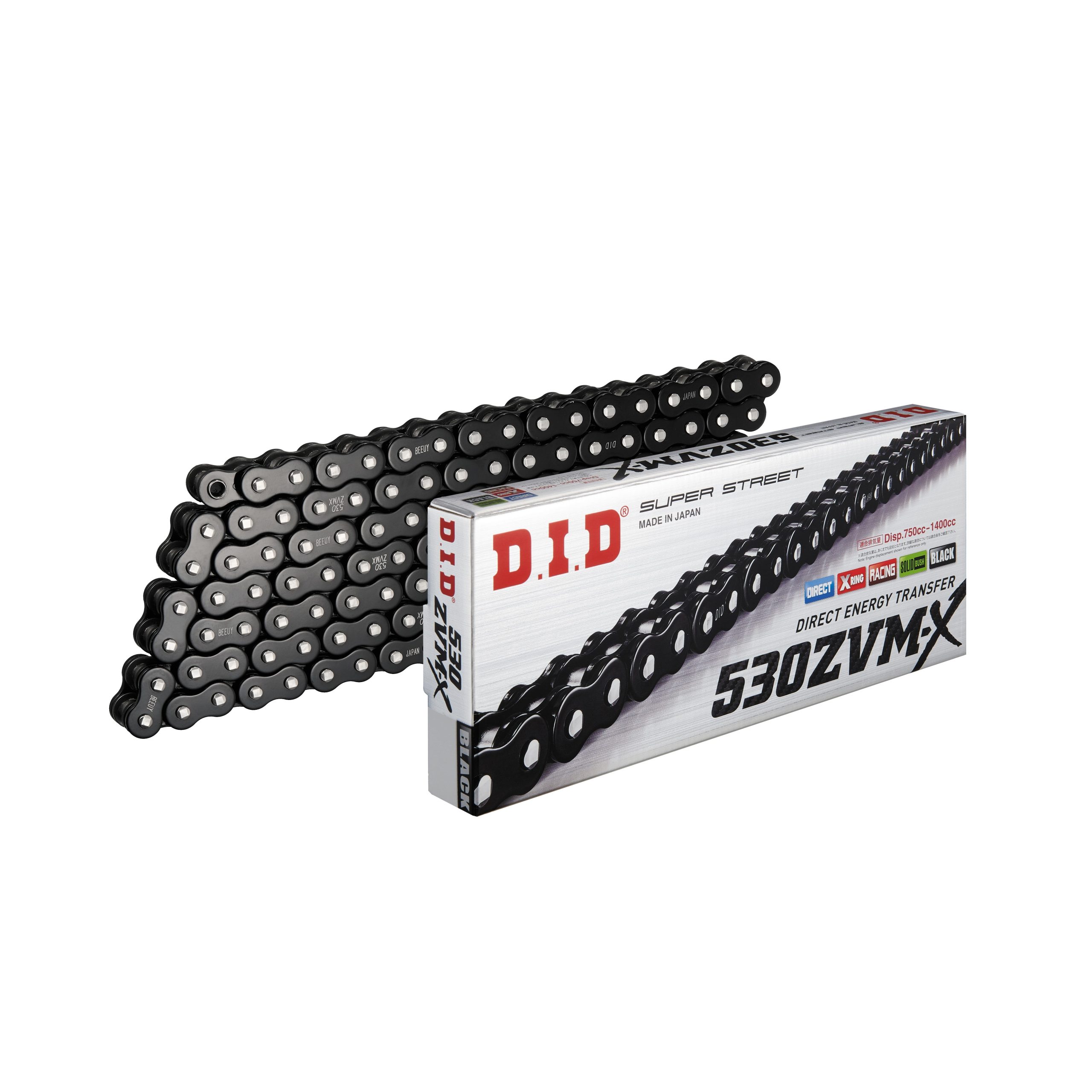 D.I.D SUPER STREET 530ZVMX-120 BLACK/BLACK - 690-64120BK