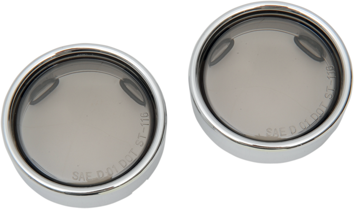 DRAG SPECIALTIES Lens w/ Trim Ring - Smoke