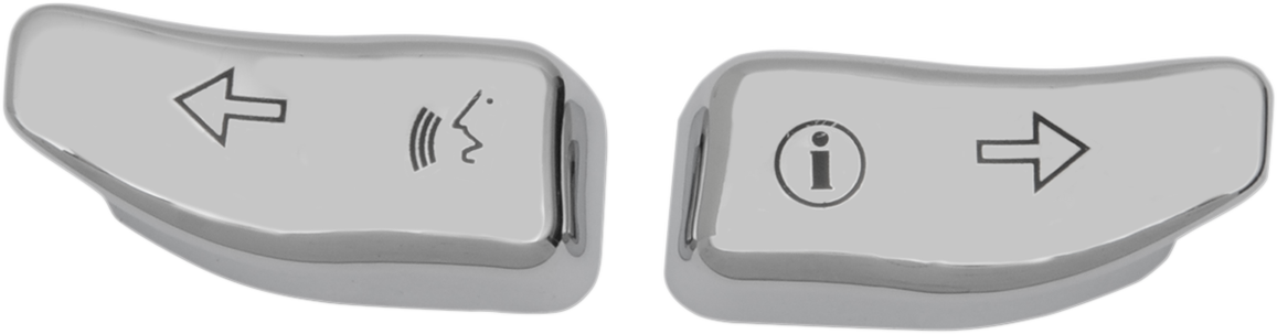 DRAG SPECIALTIES Turn Signal Switch Extension Caps - Chrome - FLH / FLT '14-'25