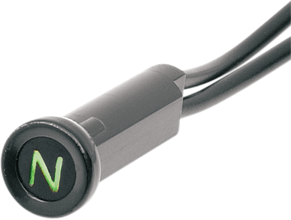 DRAG SPECIALTIES Snap-In Indicator Light - Neutral - Black Bezel