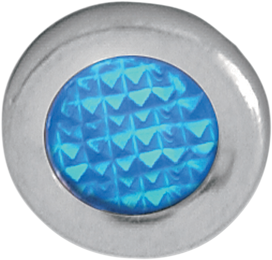DRAG SPECIALTIES Snap-In Indicator Light - Blue - Stainless Steel Bezel
