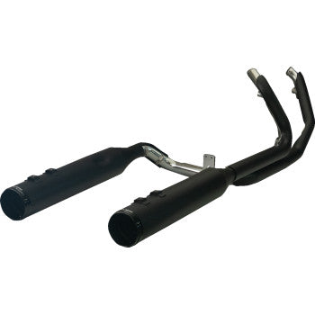KHROME WERKS 2-into-2 Dominator Exhaust System with 4-1/2" Mufflers - Black with Race Tip - M8200130