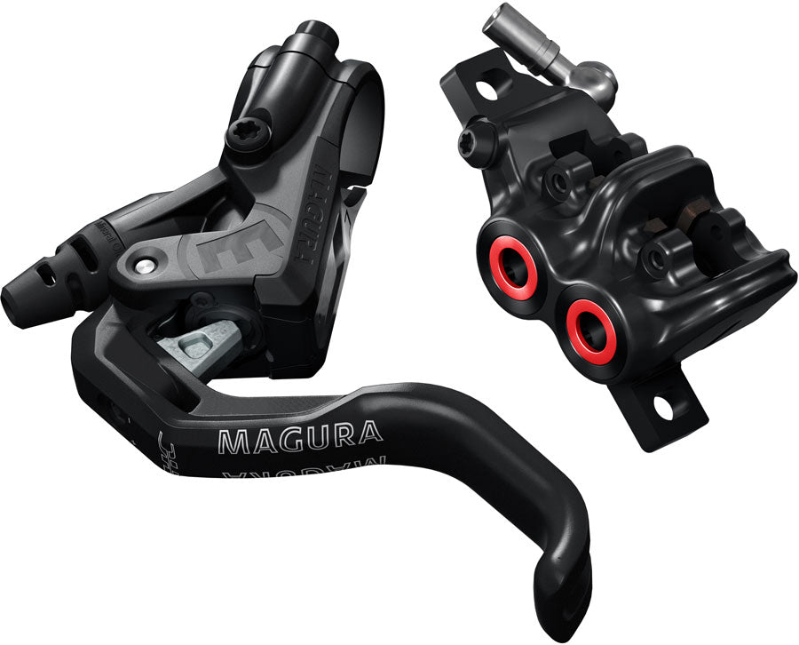 Magura MT5 HC Disc Brake and Lever -Front or Rear, Hydraulic, Post Mount, Black/Neon Red
