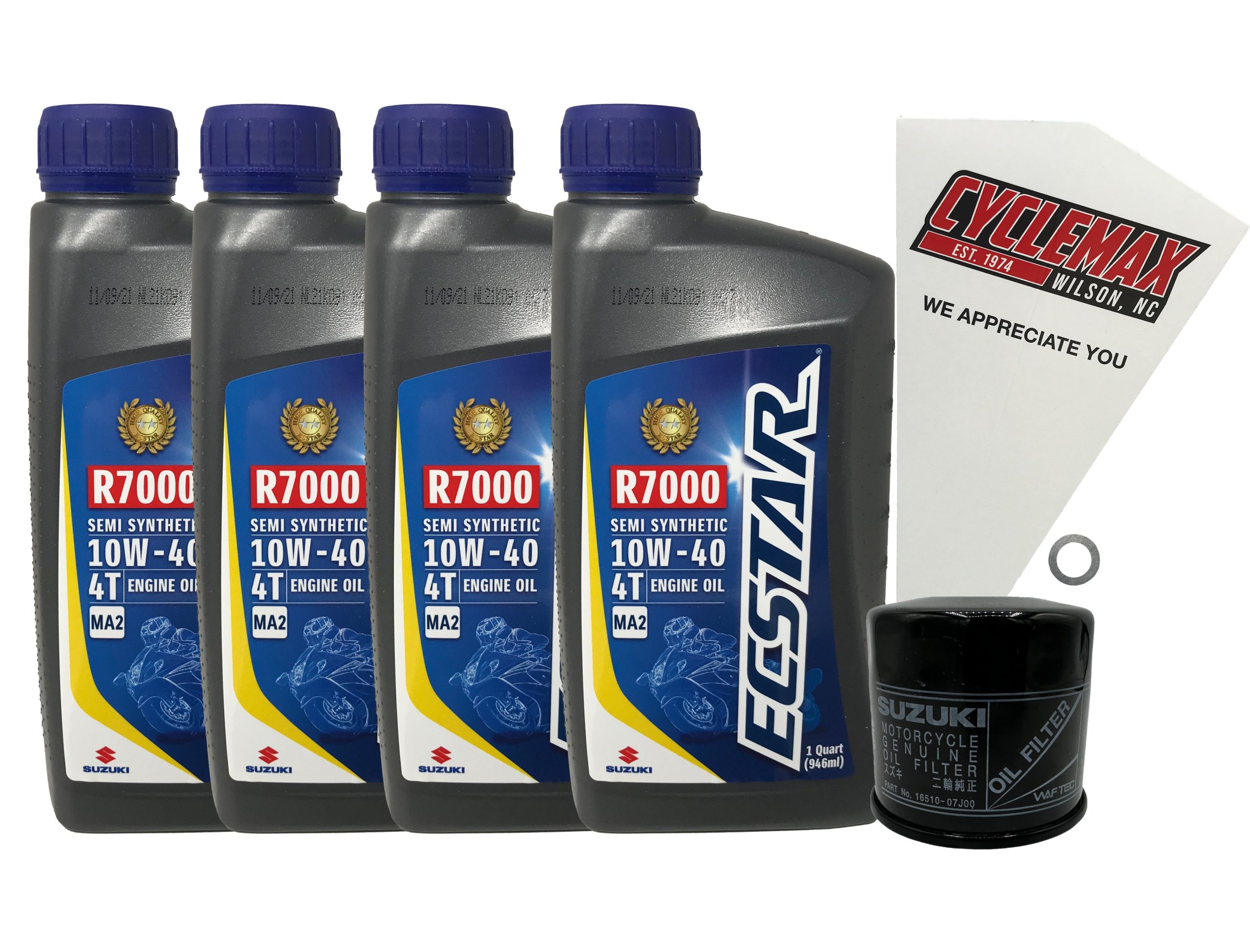 Suzuki Ecstar Semi-Synthetic Oil Change Kit for 2005-2022 BOULEVARD C50