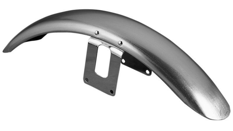 DRAG SPECIALTIES XLX-Style Front Fender with Chrome Side Braces - Natural - HD