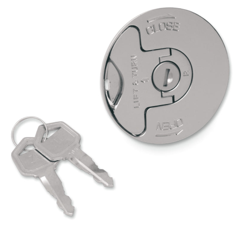 DRAG SPECIALTIES Locking Gas Cap - Vented - Flush-Mount - Chrome