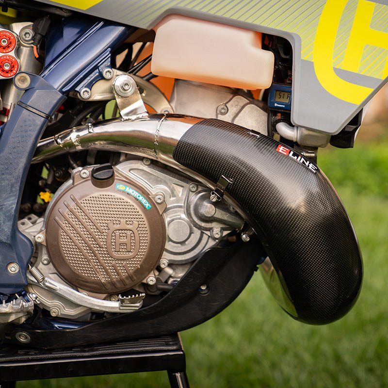 E-Line Carbon Fiber Pipe Guard 2023-UP KTM/HUS/GAS 250/300 w/ Pro Circuit Pipe 0852325 | MPG25024PC