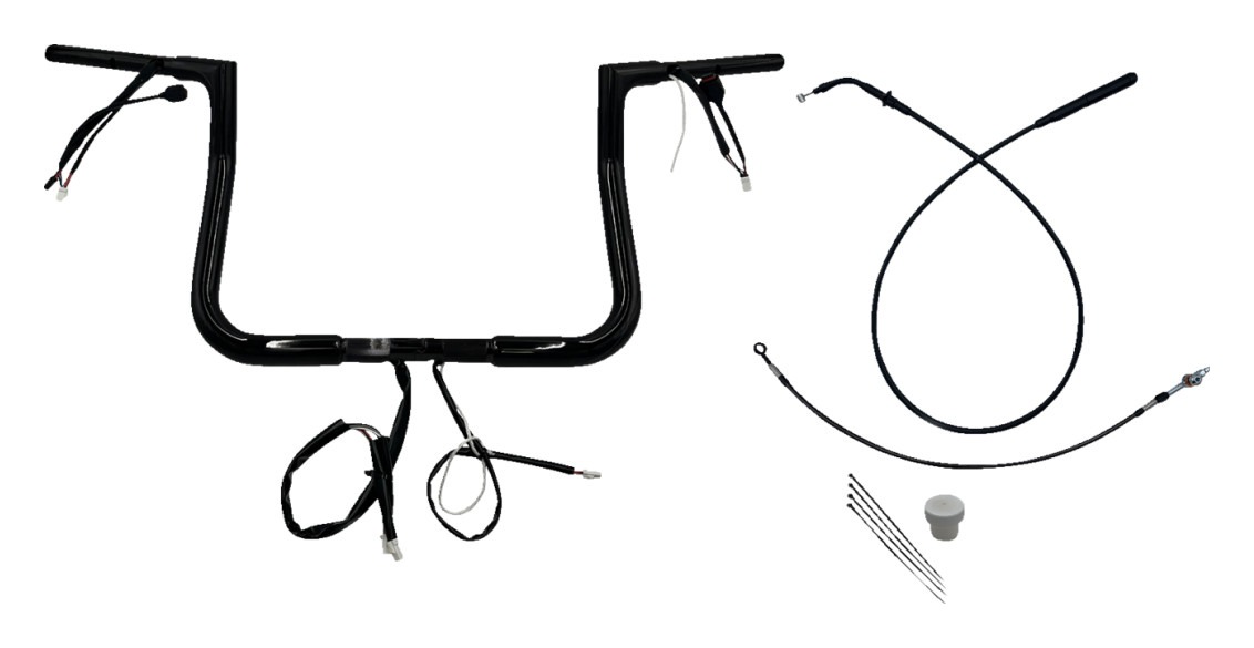 Fat Baggers Inc. 1 1/4" Wired Flat Top Handlebar Kit For Harley FLHX 2023-2026
