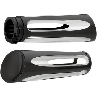 Arlen Ness #07-132 - Ness-Tech Deep Cut Billet Grips - Black