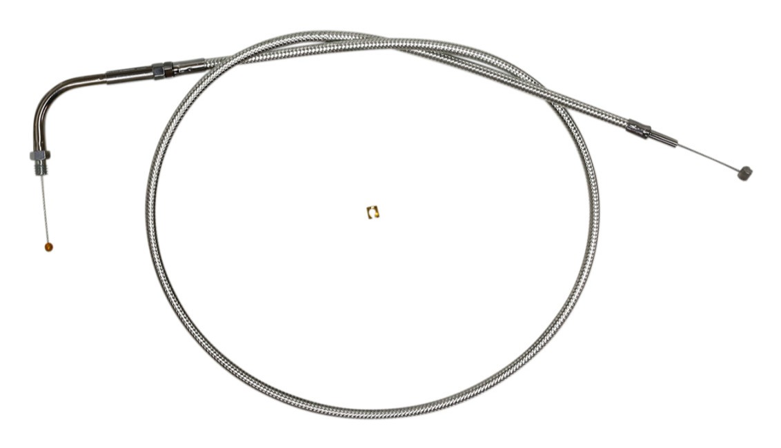 Magnum Sterling Chromite II Braided Alternative Length Throttle Cable For Harley 1990-1995
