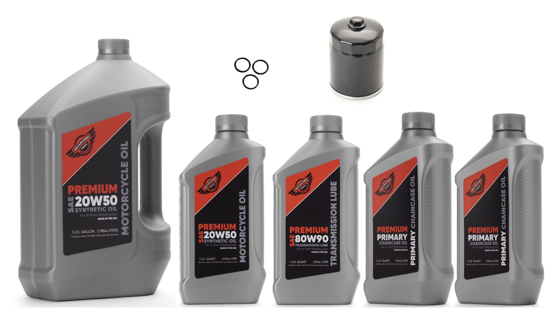 Milwaukee Twins Complete Oil Change Kit For Harley Milwaukee-Eight 2017-2026