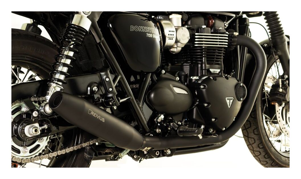 Remus Custom Tapered Slip-On Exhaust Triumph Bonneville T120 2018-2021