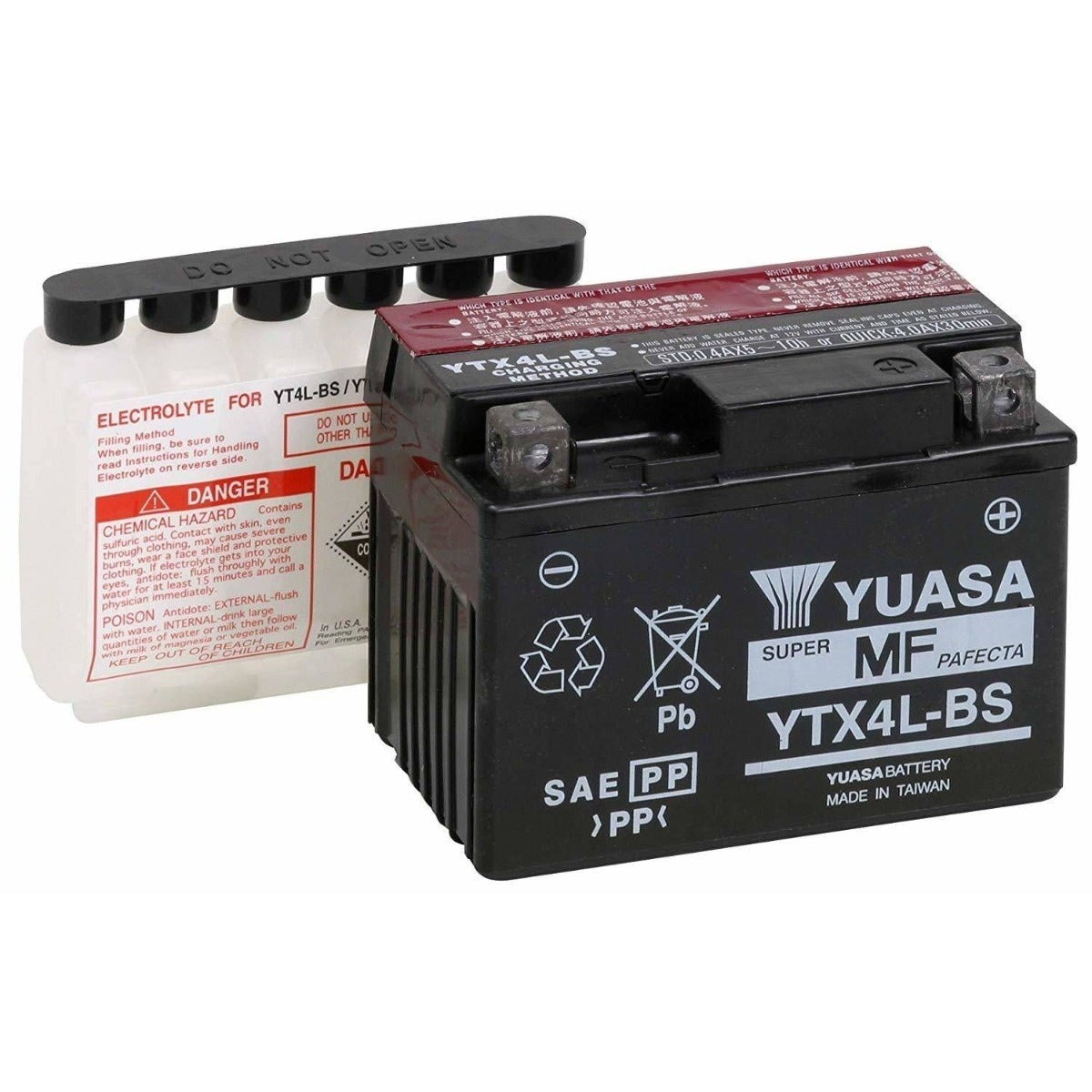 SKI-DOO YUASA YTX4L FACTORY ACTIVATED MAINTENANCE FREE BATTERY* - 415130653