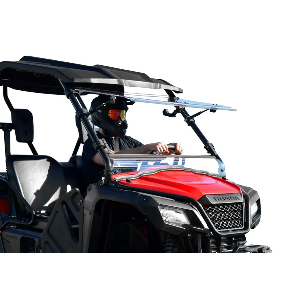 SuperATV Scratch Resistant Flip Windshield Honda Pioneer 500 2015–2022